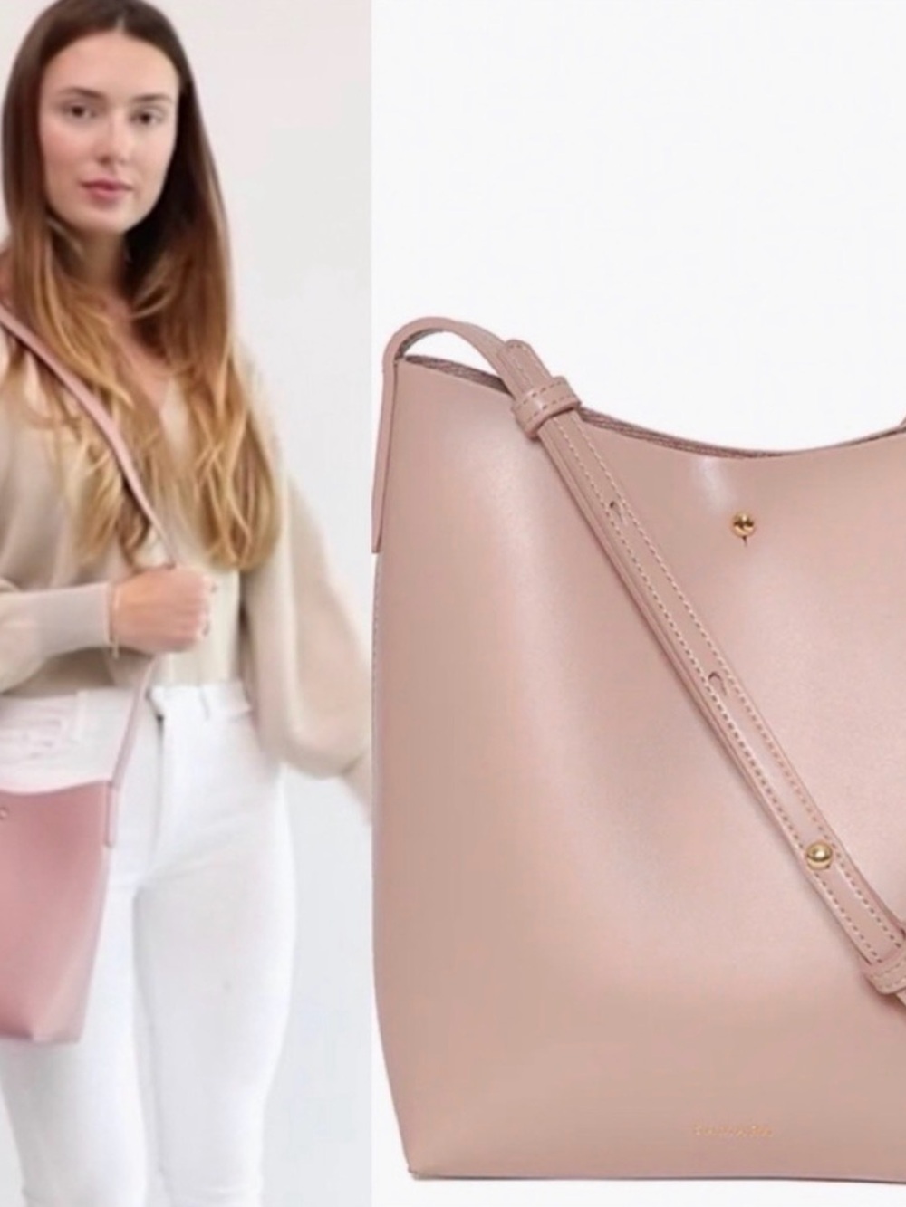 Samara Medium Shoulder Bag in Peony, EUC